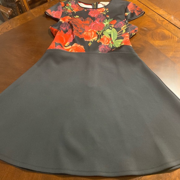 Ted Baker Floral Short Sleeve Skater Dress - Picture 1 of 7